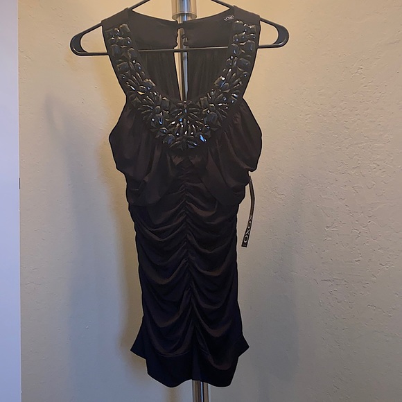 Black Beaded Tank Top - Picture 1 of 6